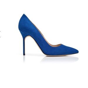 Cobalt blue Manolo Blanhik bb 105 suede pumps